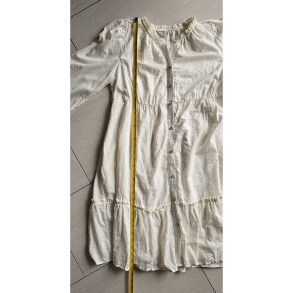 Frye and Co. Women’s Long Sleeve Shirt Dress Ivory L - Picture 7 of 9